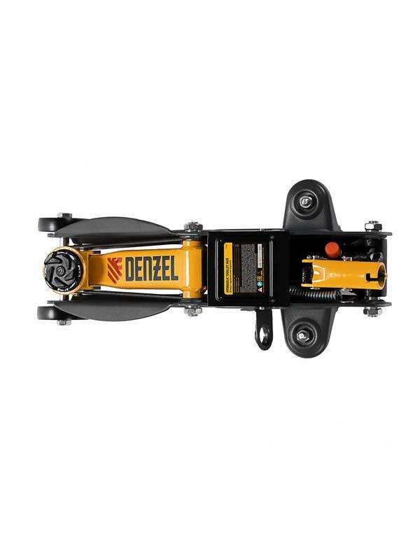 Домкрат гидравлический подкатной с фиксатором, 2 т, 130-330 мм Denzel