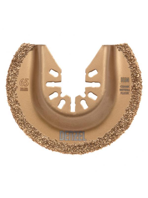 Насадка для МФИ режущая полукруг, HM, по плитке, 63 мм Denzel