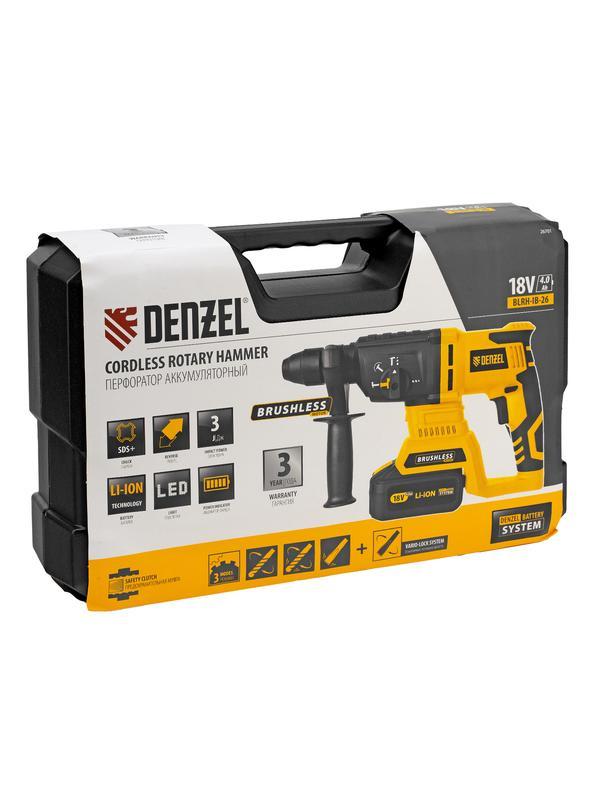 Перфоратор аккумуляторный BLRH-IB-26 Li-Ion, 18 В Denzel