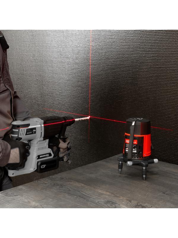 Лазерный уровень CRX-30R, 30 м, красный луч, батарейки, резьба 5/8