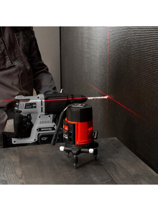 Лазерный уровень CRX-30R, 30 м, красный луч, батарейки, резьба 5/8