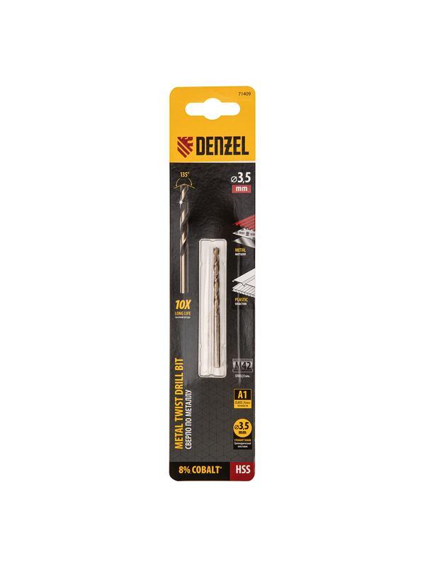 Сверло по металлу, 3,5 мм, HSS Co-8%// Denzel