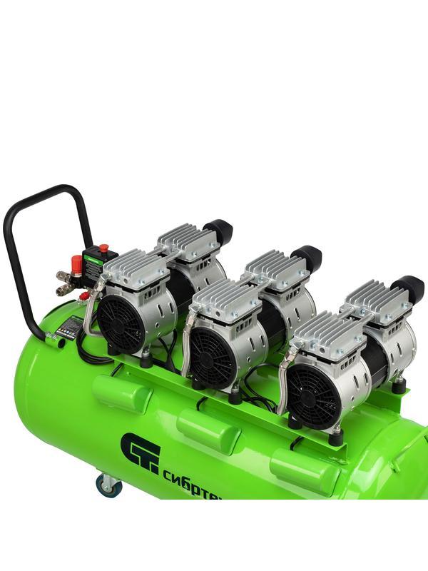 Компрессор безмаслянный малошумный МБ 2250/100, 2250 Вт, 100л, 400 л/мин// Сибртех