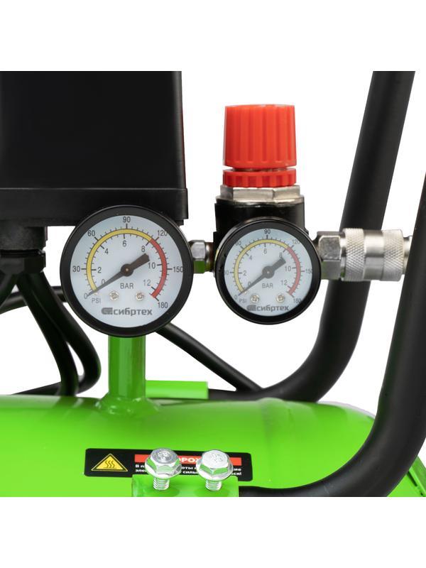 Компрессор безмаслянный малошумный МБ 2250/100, 2250 Вт, 100л, 400 л/мин// Сибртех