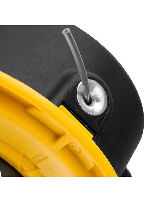 Катушка триммер. полуавтомат. легкая заправка гайка М10 М10 М8, лев.,шаг 1,0 1,25мм// Denzel