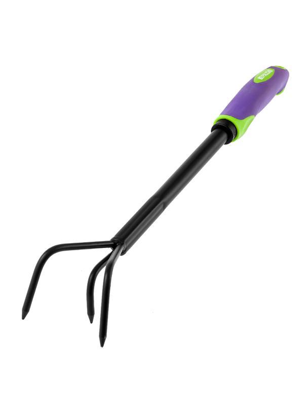 Рыхлитель 3-зубый, 60х400 мм, стальной, обрезиненная эргономичная рукоятка, LSR1, Palisad