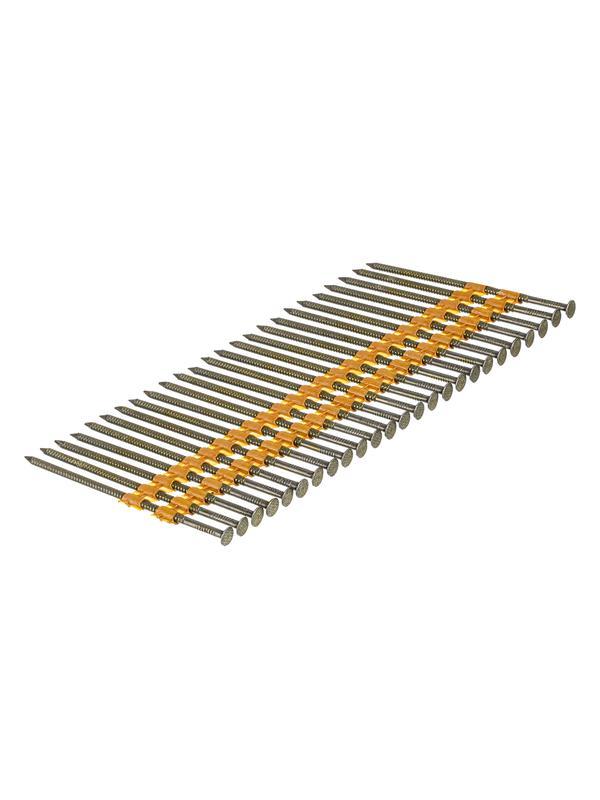 Гвозди для пнев. нейлера (крашен.), длина - 90 мм, диам. - 3,05 мм, 2000 шт. Denzel