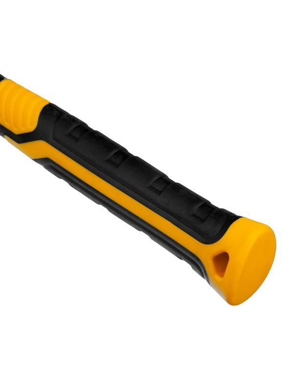 Киянка резиновая, 225 г, черная, фибергласовая рукоятка c TPR покрытием Denzel