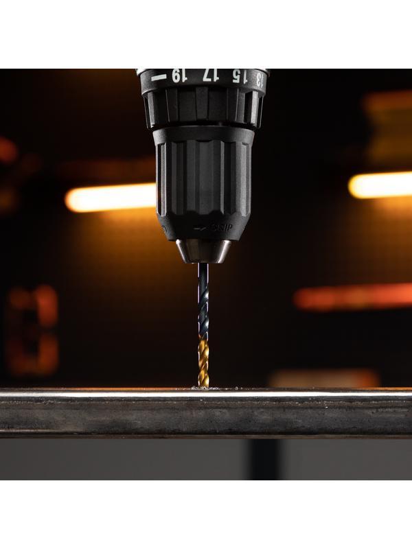 Набор сверл по металлу, 1,5-6,5 мм, HSS-Tin, Golden Tip, 13 шт Denzel