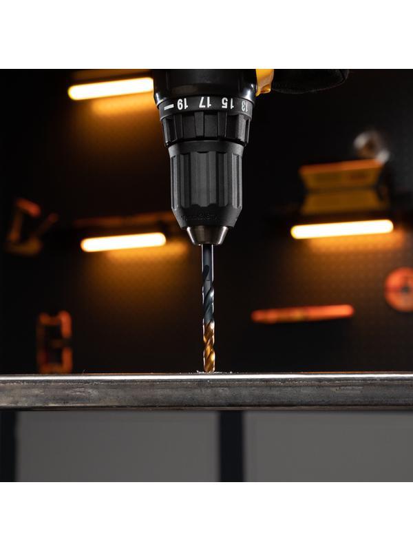 Набор сверл по металлу, 1,5-6,5 мм, HSS-Tin, Golden Tip, 13 шт Denzel