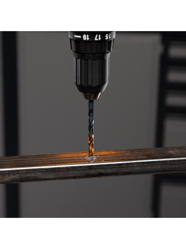 Набор сверл по металлу, 1,5-6,5 мм, HSS-Tin, Golden Tip, 13 шт Denzel