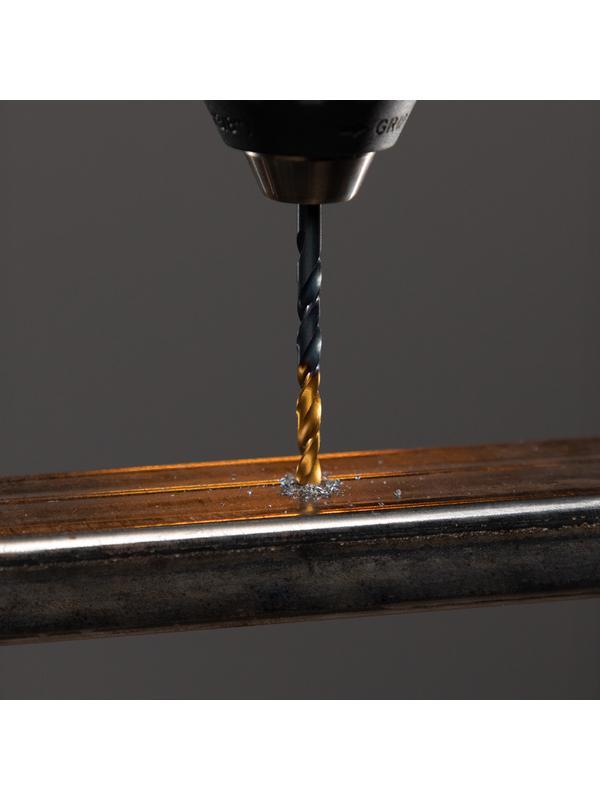 Набор сверл по металлу, 1,5-6,5 мм, HSS-Tin, Golden Tip, 13 шт Denzel