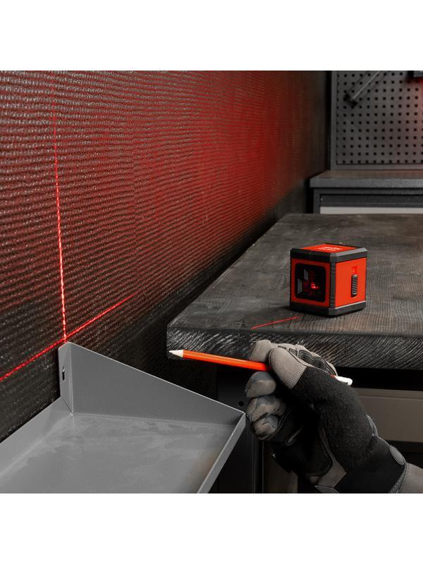 Лазерный уровень XQB RED Basic SET, 10 м, красный луч, батарейки, резьба 1/4