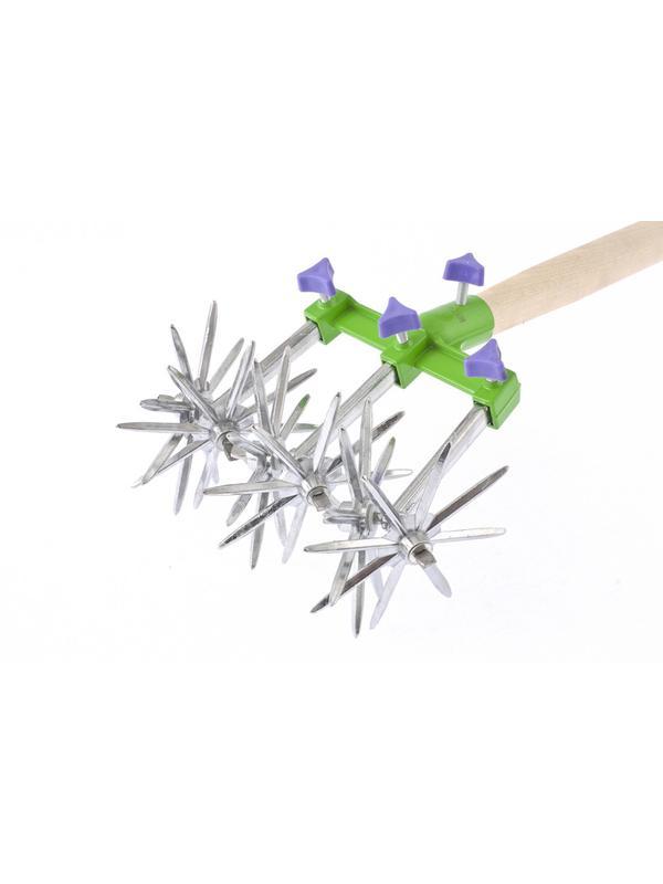 Культиватор садовый, 3 пары колес, рукоятка с 1 парой колес 65 х 205 мм, Palisad