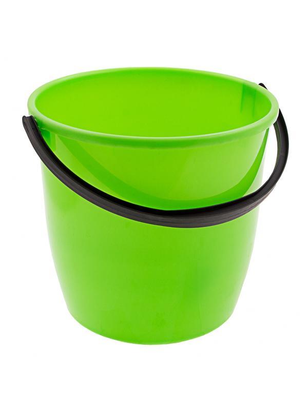 Ведро пластмассовое круглое 13 л, с крышкой, Light Elfe