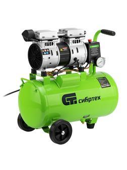 Компрессор безмаслянный малошумный МБ 1100/24,1100 Вт, 24 л, 170 л/мин// Сибртех