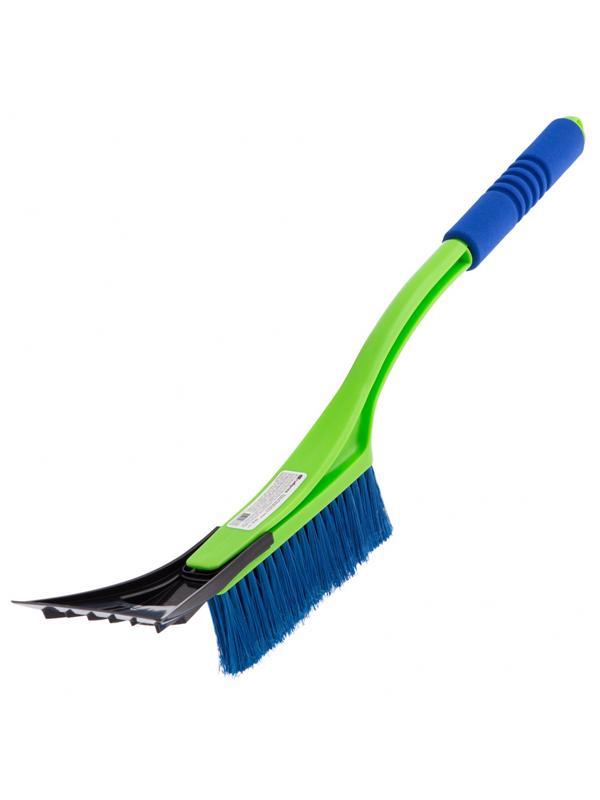 Щетка-сметка для снега со съемным скребком, мягкая рукоятка, 540 мм Сибртех