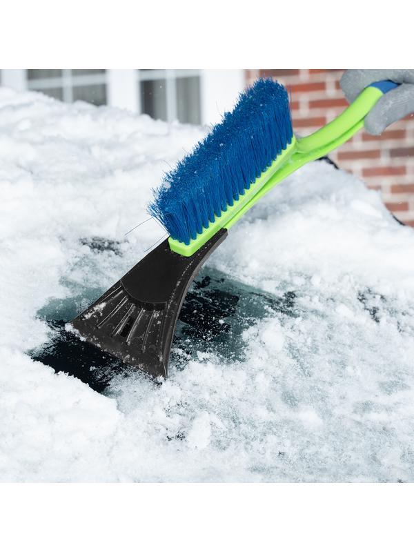 Щетка-сметка для снега со съемным скребком, мягкая рукоятка, 540 мм Сибртех