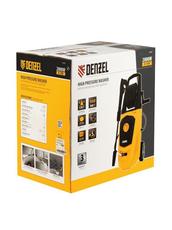 Моечная машина высокого давления R-170D, 2000 Вт, 170 бар, 360 л/ч, с барабаном// Denzel