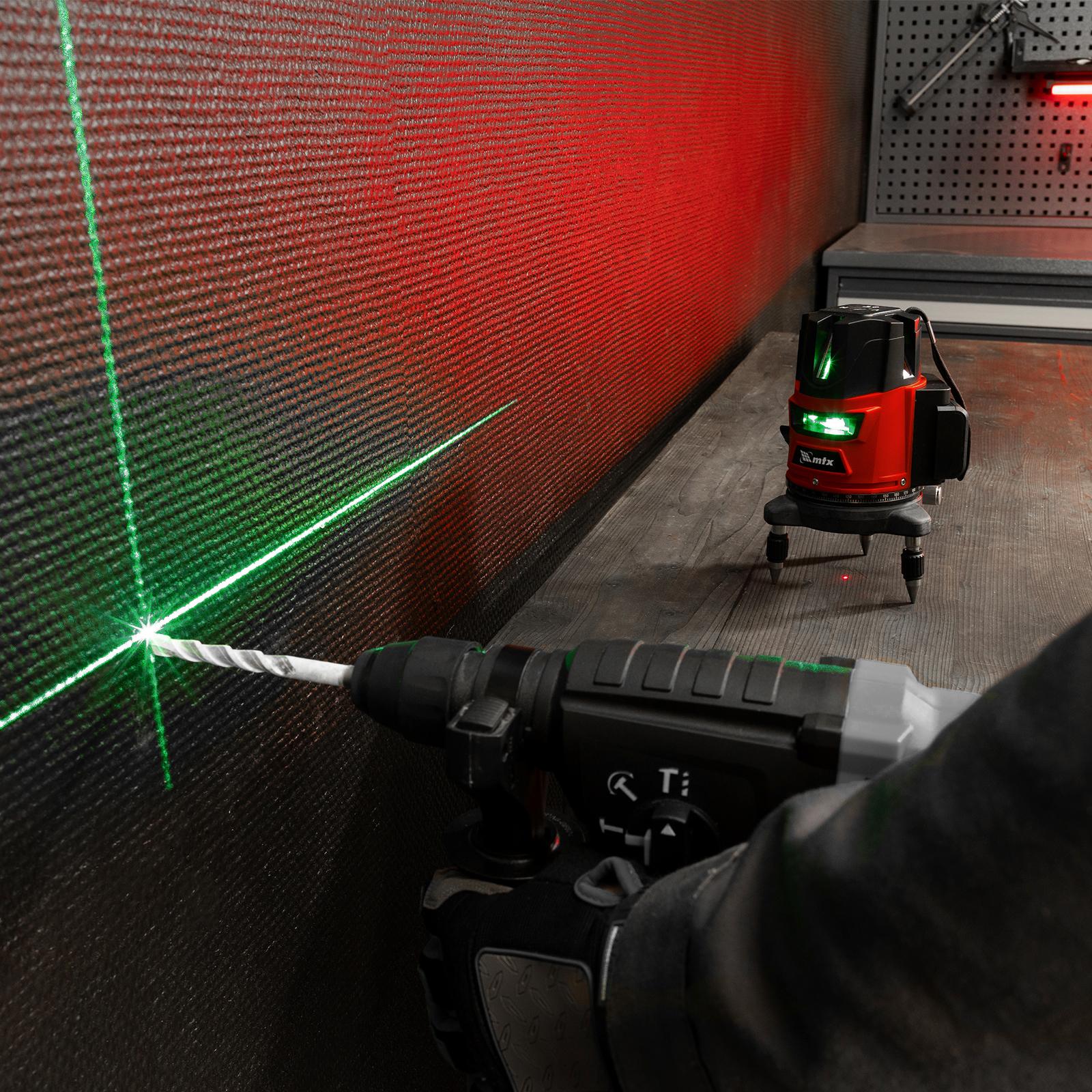 Лазерный уровень CRL-30G, 30 м, зеленый луч, акк. Li 2400 mah, резьба 5/8