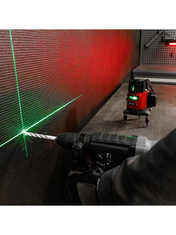 Лазерный уровень CRL-30G, 30 м, зеленый луч, акк. Li 2400 mah, резьба 5/8