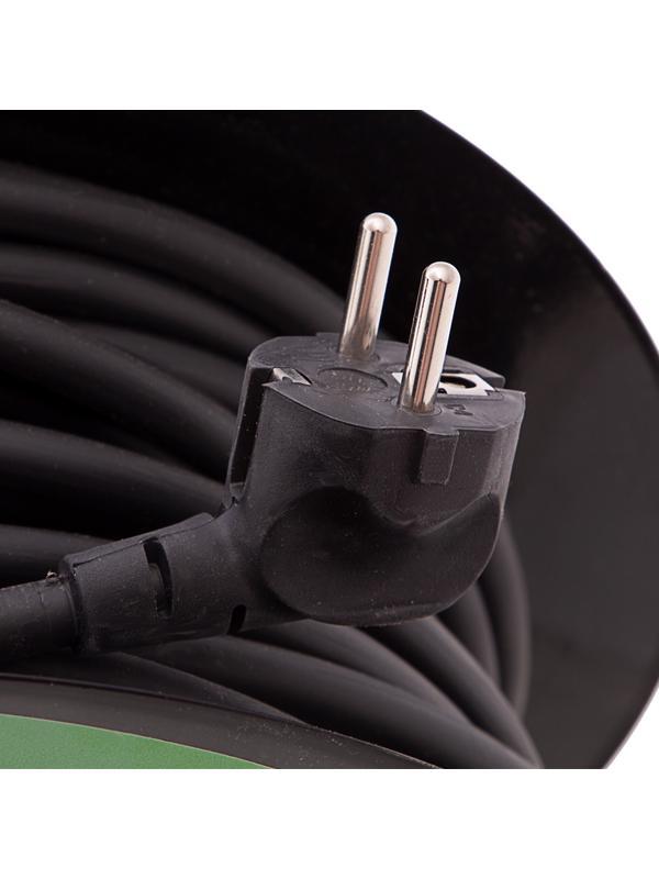 Удлинитель силовой 30 м, 16А, тип УХз16, КГ 3 x 1.5 мм, на стальной катушке, 4 розетки Сибртех