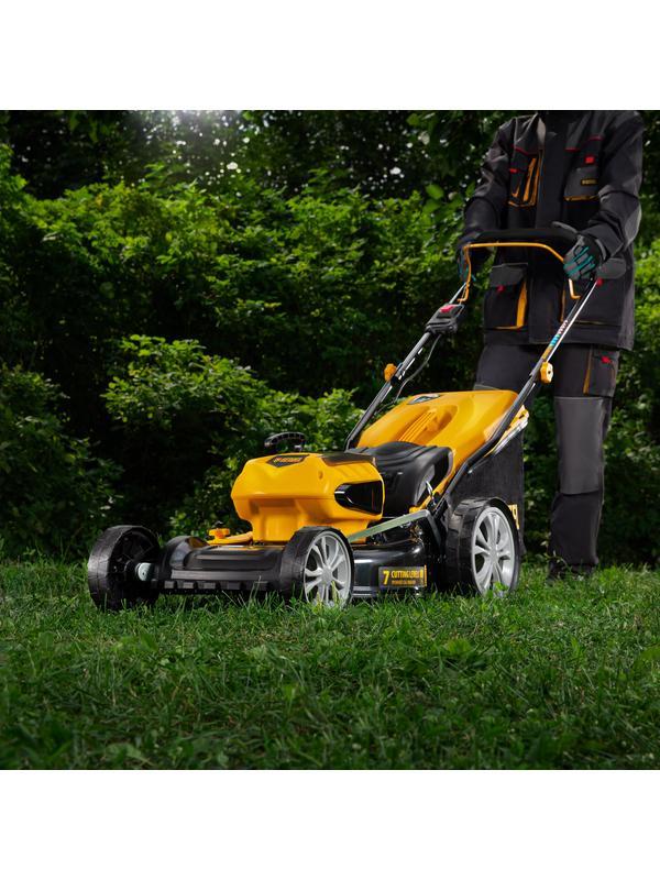 Газонокосилка аккумуляторная бесщеточная RLM450-36, Li-ion, 36 В, 4 Ач, 450 мм, травосборник 40 л Denzel