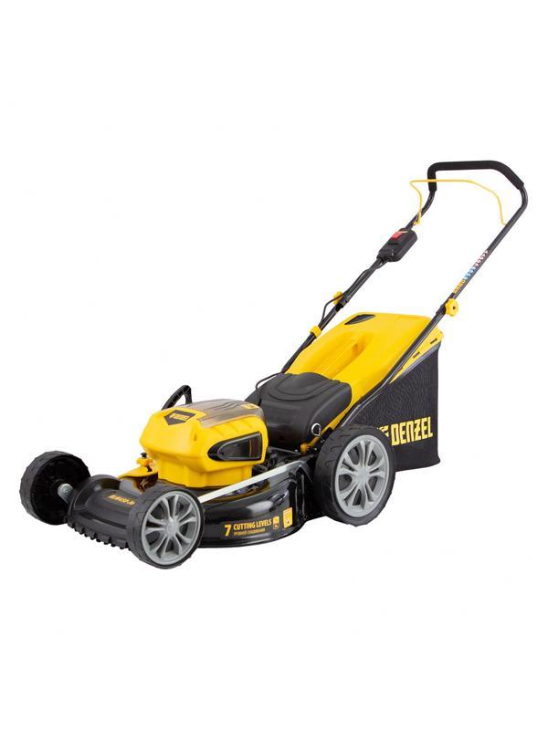 Газонокосилка аккумуляторная бесщеточная RLM450-36, Li-ion, 36 В, 4 Ач, 450 мм, травосборник 40 л Denzel