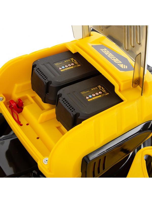 Газонокосилка аккумуляторная бесщеточная RLM450-36, Li-ion, 36 В, 4 Ач, 450 мм, травосборник 40 л Denzel