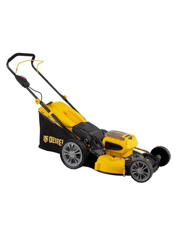 Газонокосилка аккумуляторная бесщеточная RLM450-36, Li-ion, 36 В, 4 Ач, 450 мм, травосборник 40 л Denzel