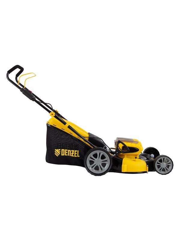 Газонокосилка аккумуляторная бесщеточная RLM450-36, Li-ion, 36 В, 4 Ач, 450 мм, травосборник 40 л Denzel