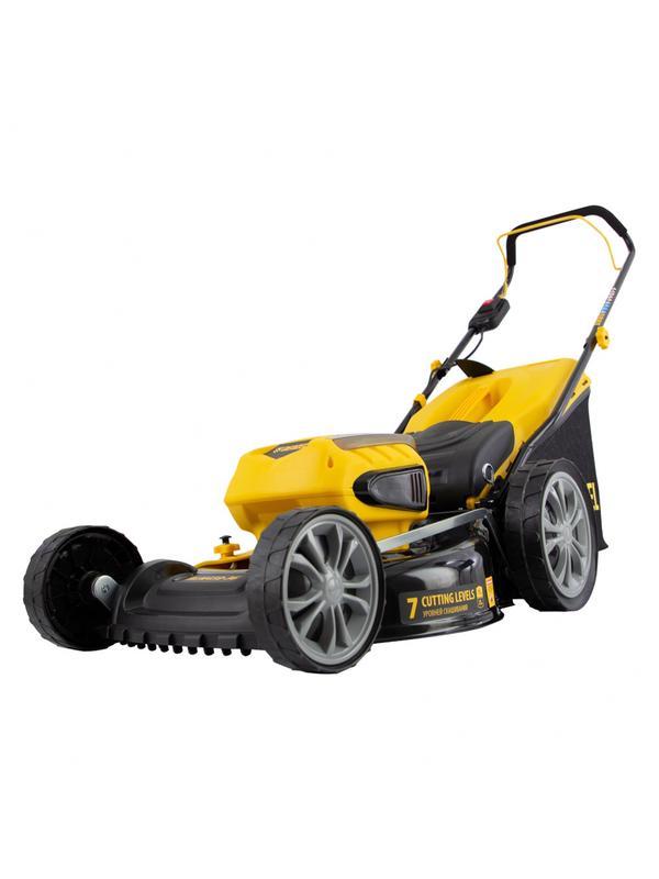 Газонокосилка аккумуляторная бесщеточная RLM450-36, Li-ion, 36 В, 4 Ач, 450 мм, травосборник 40 л Denzel