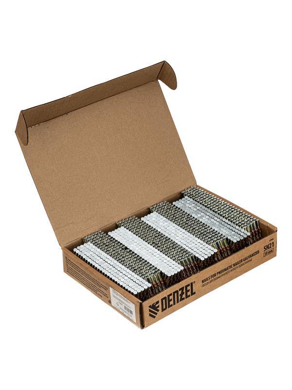 Гвозди для пнев. нейлера (оцинк.), длина - 50 мм, диам. - 2,9 мм, 2000 шт. Denzel