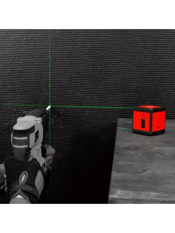 Лазерный уровень XQB GREEN Basic SET, 20 м, зеленый луч, батарейки, резьба 1/4