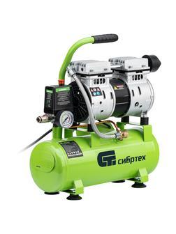 Компрессор безмаслянный малошумный МБ 750/10,750 Вт, 10 л, 150 л/мин// Сибртех