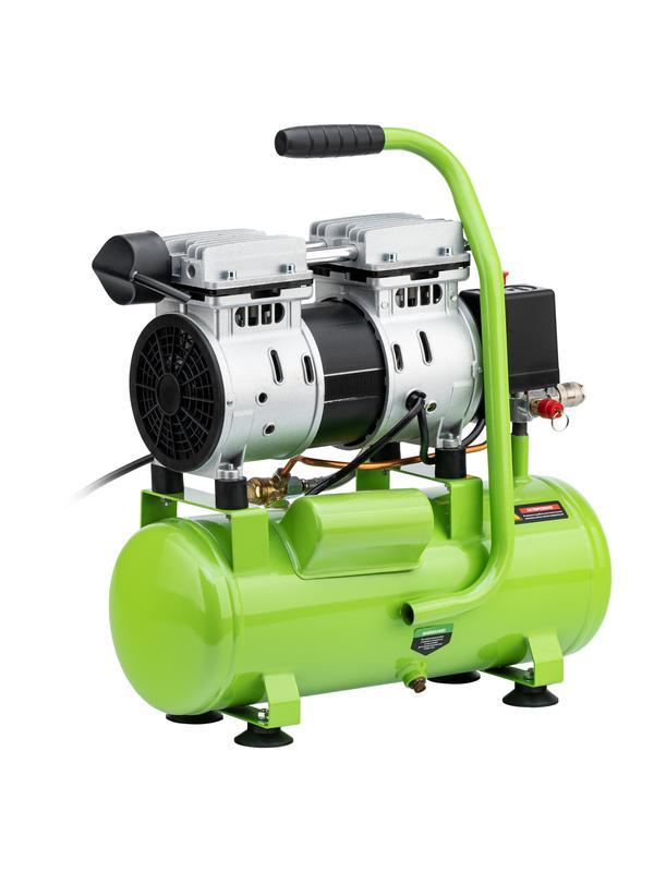 Компрессор безмаслянный малошумный МБ 750/10,750 Вт, 10 л, 150 л/мин// Сибртех