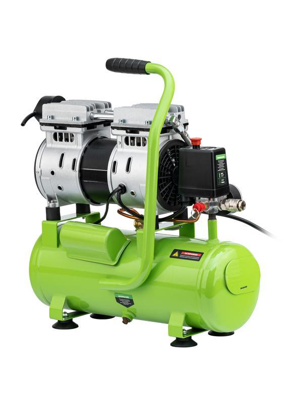 Компрессор безмаслянный малошумный МБ 750/10,750 Вт, 10 л, 150 л/мин// Сибртех