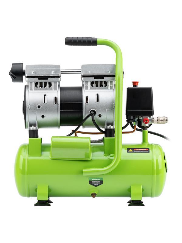 Компрессор безмаслянный малошумный МБ 750/10,750 Вт, 10 л, 150 л/мин// Сибртех