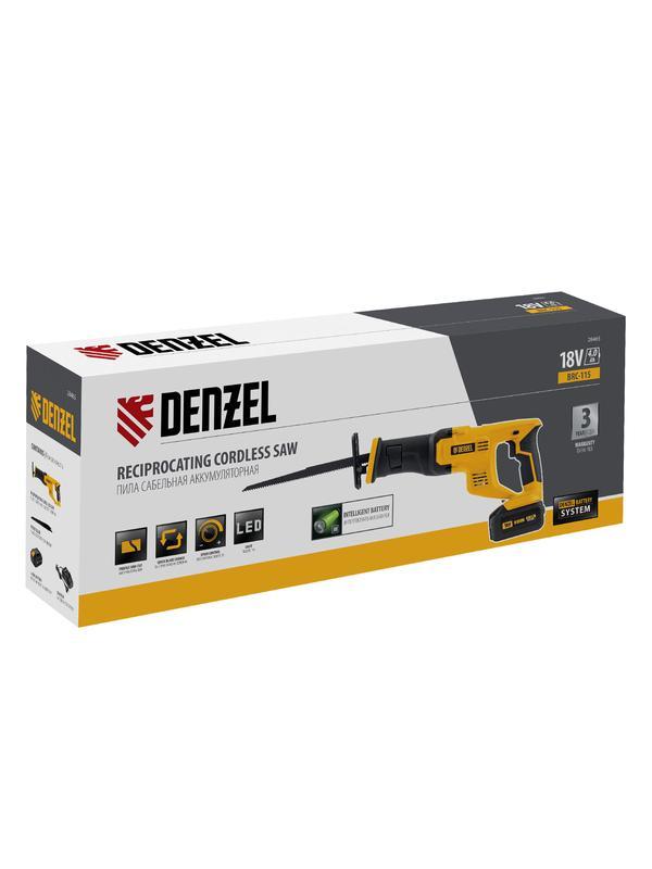 Пила сабельная аккумуляторная CRC-115, 18В Li-Ion Denzel