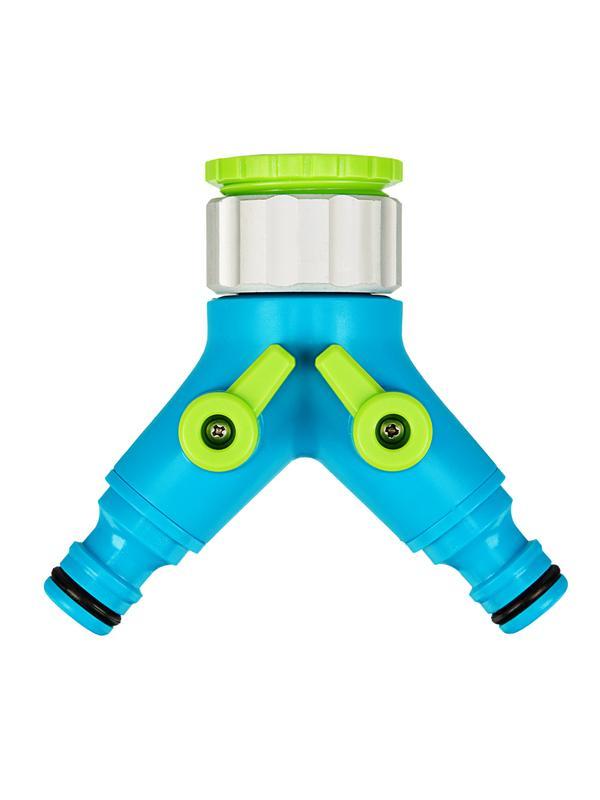 Разветвитель двухканальный с внутренней резьбой 3/4-1, с переключателем Palisad Luxe