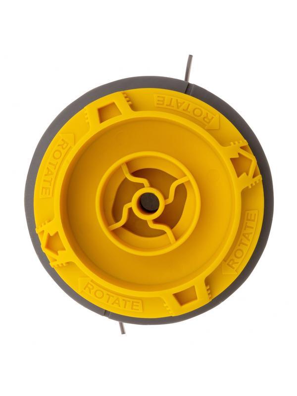 Катушка триммерная полуавтомат, быстрая заправка, шестигранник HEX х 15/6, болт 5/16 левый, М8 левый Denzel