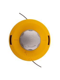 Катушка триммерная полуавтоматическая, легкая заправка лески, гайка M10x1.25, винт M10-M10, алюминиевая кнопка Denzel