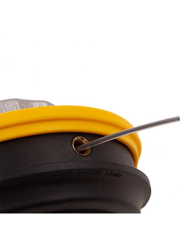 Катушка триммерная полуавтоматическая, легкая заправка лески, гайка M10x1.25, винт M10-M10, алюминиевая кнопка Denzel