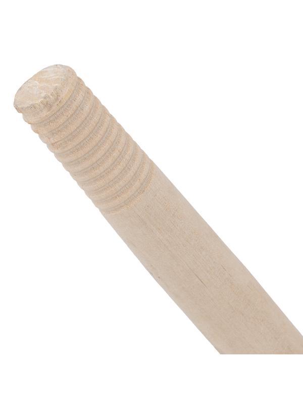 Черенок деревянный, 23 х 1200 мм, высший сорт, с резьбой (подходит для метел, щеток), Россия, Сибртех