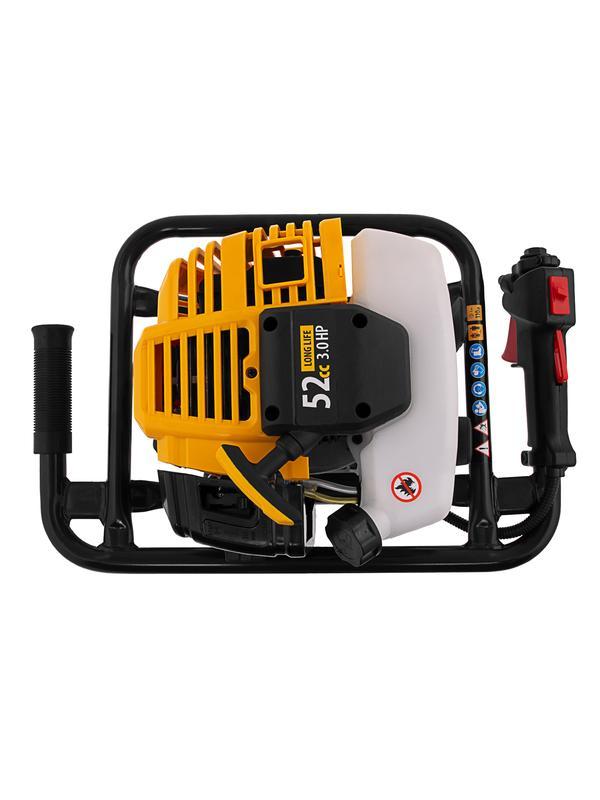 Мотобур DX-52, объём двигателя 52 см3, соединение 20 мм, без шнека Denzel