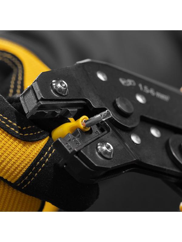 Клещи для обжима неизолированных наконечников НК и НВ, разъемов РП, 1,5 - 6 мм2 Denzel