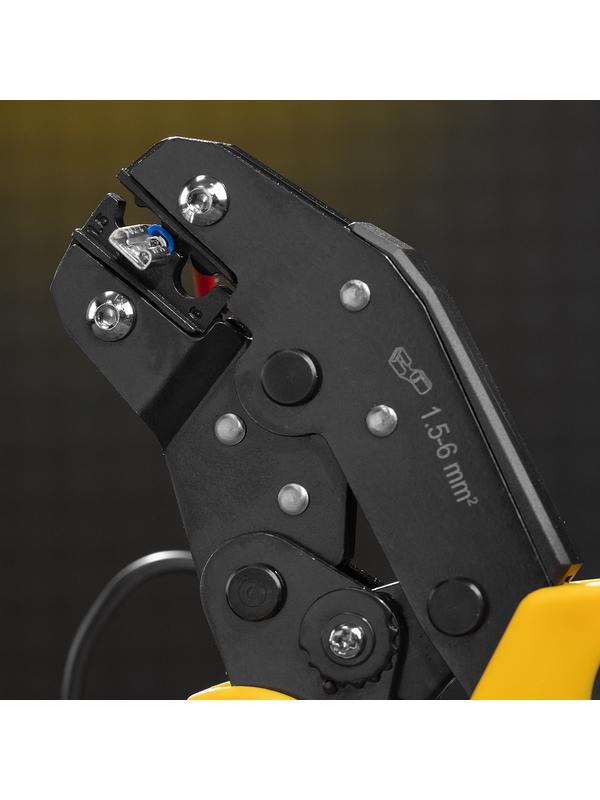 Клещи для обжима неизолированных наконечников НК и НВ, разъемов РП, 1,5 - 6 мм2 Denzel