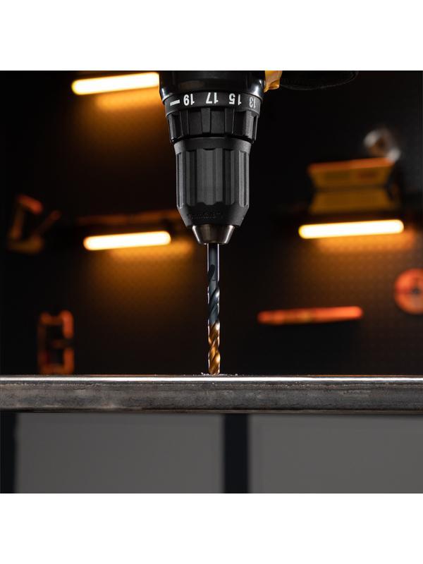 Набор сверл по металлу, 2-3-4-5-6-8 мм, HSS-Tin, Golden Tip, 6 шт Denzel