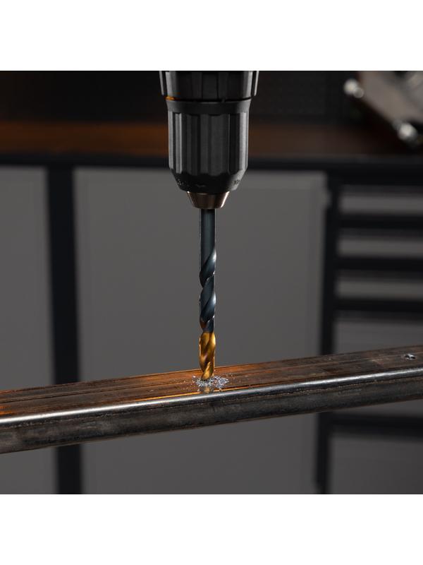 Набор сверл по металлу, 2-3-4-5-6-8 мм, HSS-Tin, Golden Tip, 6 шт Denzel