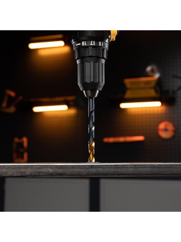 Набор сверл по металлу, 2-3-4-5-6-8 мм, HSS-Tin, Golden Tip, 6 шт Denzel